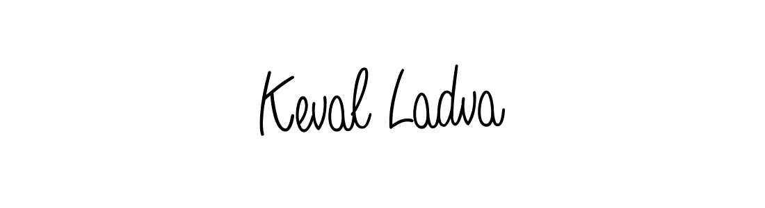 Design your own signature with our free online signature maker. With this signature software, you can create a handwritten (Angelique-Rose-font-FFP) signature for name Keval Ladva. Keval Ladva signature style 5 images and pictures png