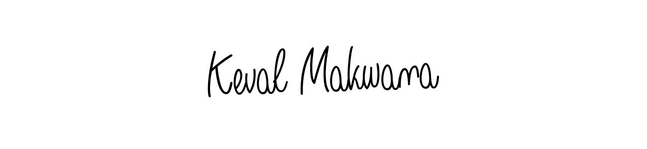 Design your own signature with our free online signature maker. With this signature software, you can create a handwritten (Angelique-Rose-font-FFP) signature for name Keval Makwana. Keval Makwana signature style 5 images and pictures png