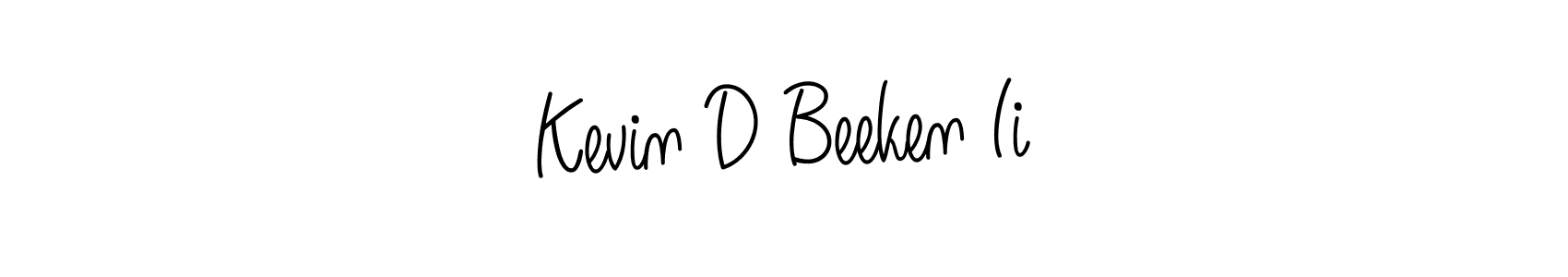 How to make Kevin D Beeken Ii name signature. Use Angelique-Rose-font-FFP style for creating short signs online. This is the latest handwritten sign. Kevin D Beeken Ii signature style 5 images and pictures png