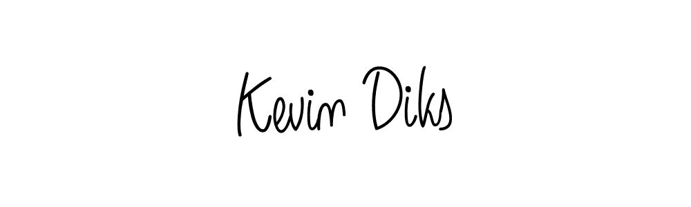 Kevin Diks stylish signature style. Best Handwritten Sign (Angelique-Rose-font-FFP) for my name. Handwritten Signature Collection Ideas for my name Kevin Diks. Kevin Diks signature style 5 images and pictures png