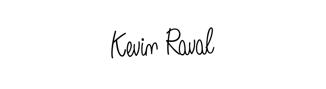 Use a signature maker to create a handwritten signature online. With this signature software, you can design (Angelique-Rose-font-FFP) your own signature for name Kevin Raval. Kevin Raval signature style 5 images and pictures png