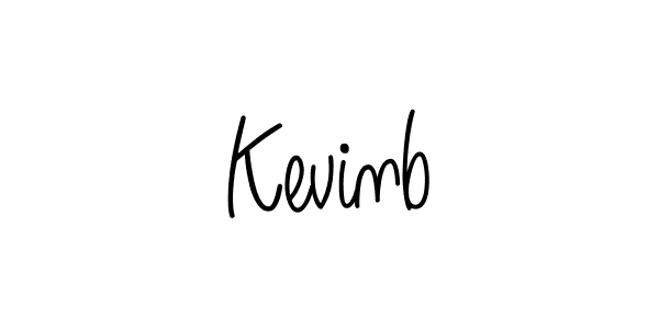 Use a signature maker to create a handwritten signature online. With this signature software, you can design (Angelique-Rose-font-FFP) your own signature for name Kevinb. Kevinb signature style 5 images and pictures png