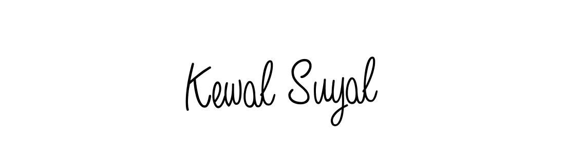 Create a beautiful signature design for name Kewal Suyal. With this signature (Angelique-Rose-font-FFP) fonts, you can make a handwritten signature for free. Kewal Suyal signature style 5 images and pictures png