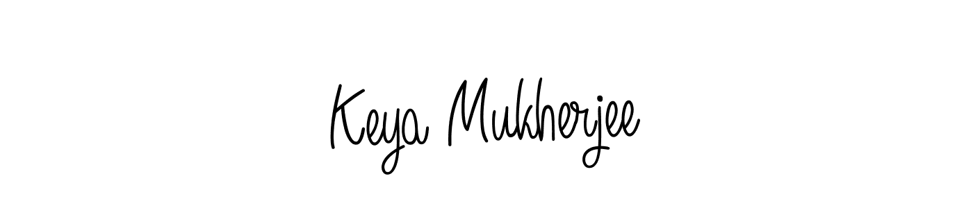 You should practise on your own different ways (Angelique-Rose-font-FFP) to write your name (Keya Mukherjee) in signature. don't let someone else do it for you. Keya Mukherjee signature style 5 images and pictures png