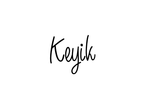 The best way (Angelique-Rose-font-FFP) to make a short signature is to pick only two or three words in your name. The name Keyik include a total of six letters. For converting this name. Keyik signature style 5 images and pictures png