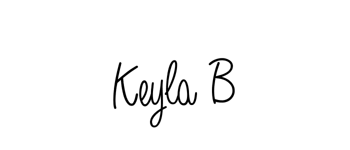 You should practise on your own different ways (Angelique-Rose-font-FFP) to write your name (Keyla B) in signature. don't let someone else do it for you. Keyla B signature style 5 images and pictures png