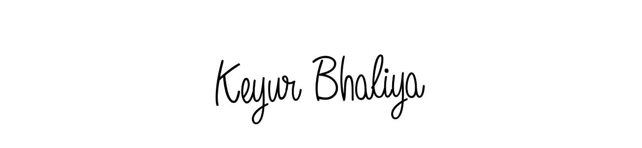 Keyur Bhaliya stylish signature style. Best Handwritten Sign (Angelique-Rose-font-FFP) for my name. Handwritten Signature Collection Ideas for my name Keyur Bhaliya. Keyur Bhaliya signature style 5 images and pictures png