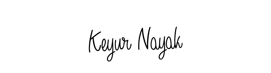 The best way (Angelique-Rose-font-FFP) to make a short signature is to pick only two or three words in your name. The name Keyur Nayak include a total of six letters. For converting this name. Keyur Nayak signature style 5 images and pictures png