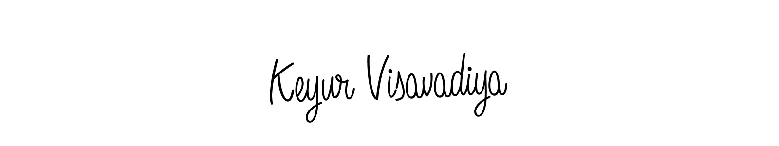 The best way (Angelique-Rose-font-FFP) to make a short signature is to pick only two or three words in your name. The name Keyur Visavadiya include a total of six letters. For converting this name. Keyur Visavadiya signature style 5 images and pictures png