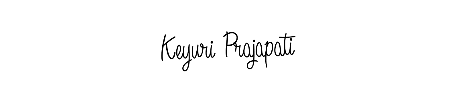 Use a signature maker to create a handwritten signature online. With this signature software, you can design (Angelique-Rose-font-FFP) your own signature for name Keyuri Prajapati. Keyuri Prajapati signature style 5 images and pictures png