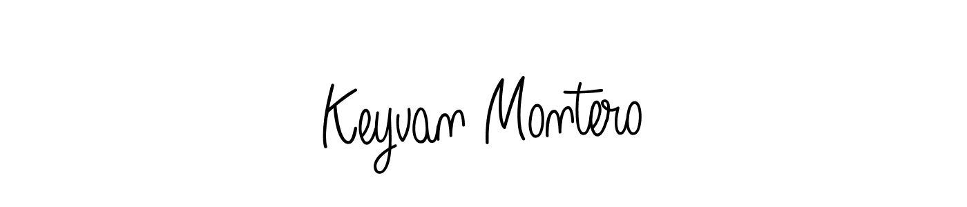 You should practise on your own different ways (Angelique-Rose-font-FFP) to write your name (Keyvan Montero) in signature. don't let someone else do it for you. Keyvan Montero signature style 5 images and pictures png