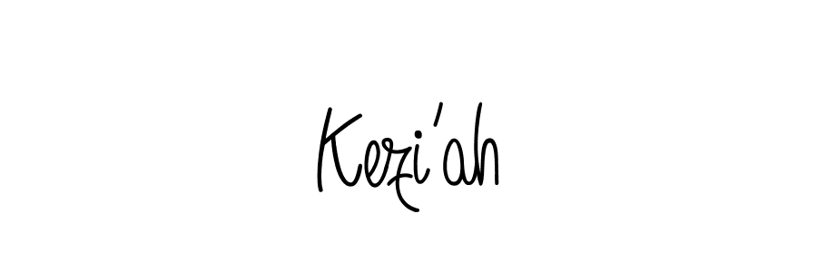 Kezi’ah stylish signature style. Best Handwritten Sign (Angelique-Rose-font-FFP) for my name. Handwritten Signature Collection Ideas for my name Kezi’ah. Kezi’ah signature style 5 images and pictures png