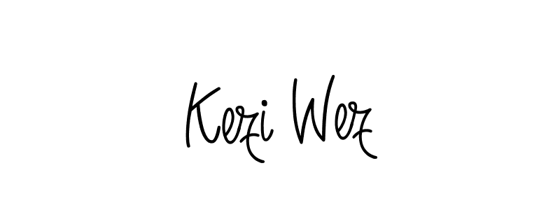 The best way (Angelique-Rose-font-FFP) to make a short signature is to pick only two or three words in your name. The name Kezi Wez include a total of six letters. For converting this name. Kezi Wez signature style 5 images and pictures png