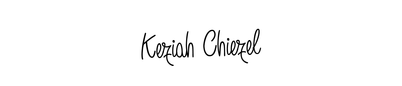 Use a signature maker to create a handwritten signature online. With this signature software, you can design (Angelique-Rose-font-FFP) your own signature for name Keziah Chiezel. Keziah Chiezel signature style 5 images and pictures png