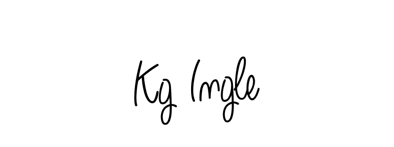 You should practise on your own different ways (Angelique-Rose-font-FFP) to write your name (Kg Ingle) in signature. don't let someone else do it for you. Kg Ingle signature style 5 images and pictures png