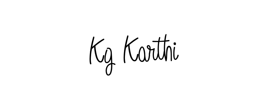How to make Kg Karthi name signature. Use Angelique-Rose-font-FFP style for creating short signs online. This is the latest handwritten sign. Kg Karthi signature style 5 images and pictures png