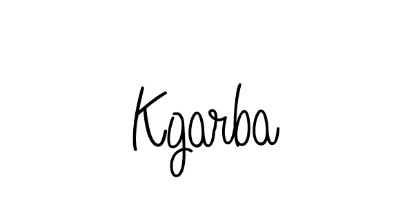 Use a signature maker to create a handwritten signature online. With this signature software, you can design (Angelique-Rose-font-FFP) your own signature for name Kgarba. Kgarba signature style 5 images and pictures png