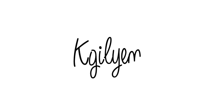 Use a signature maker to create a handwritten signature online. With this signature software, you can design (Angelique-Rose-font-FFP) your own signature for name Kgilyen. Kgilyen signature style 5 images and pictures png