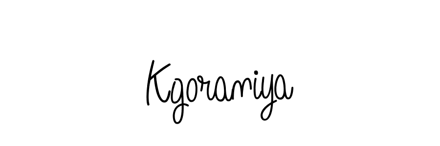 How to make Kgoraniya name signature. Use Angelique-Rose-font-FFP style for creating short signs online. This is the latest handwritten sign. Kgoraniya signature style 5 images and pictures png