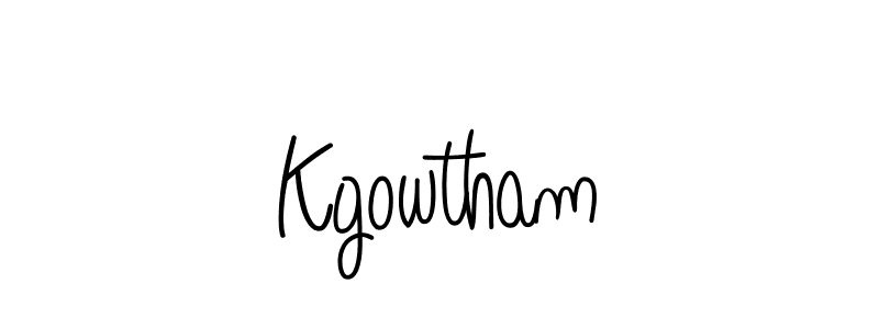 Also we have Kgowtham name is the best signature style. Create professional handwritten signature collection using Angelique-Rose-font-FFP autograph style. Kgowtham signature style 5 images and pictures png