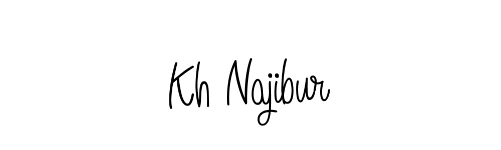 Use a signature maker to create a handwritten signature online. With this signature software, you can design (Angelique-Rose-font-FFP) your own signature for name Kh Najibur. Kh Najibur signature style 5 images and pictures png