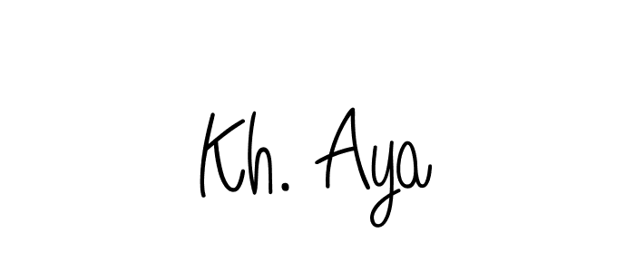 Similarly Angelique-Rose-font-FFP is the best handwritten signature design. Signature creator online .You can use it as an online autograph creator for name Kh. Aya. Kh. Aya signature style 5 images and pictures png