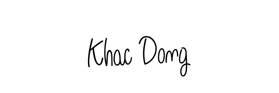 How to make Khac Dong name signature. Use Angelique-Rose-font-FFP style for creating short signs online. This is the latest handwritten sign. Khac Dong signature style 5 images and pictures png