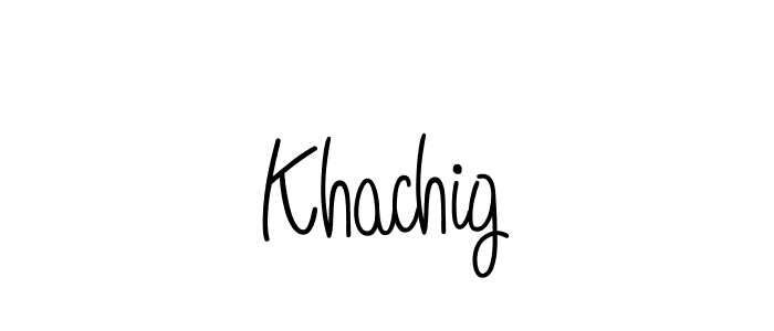 Best and Professional Signature Style for Khachig. Angelique-Rose-font-FFP Best Signature Style Collection. Khachig signature style 5 images and pictures png