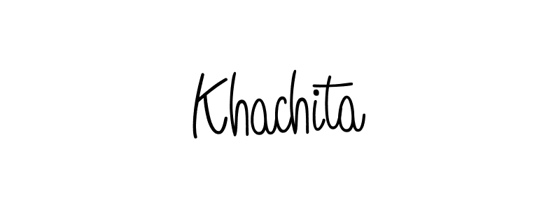 Khachita stylish signature style. Best Handwritten Sign (Angelique-Rose-font-FFP) for my name. Handwritten Signature Collection Ideas for my name Khachita. Khachita signature style 5 images and pictures png