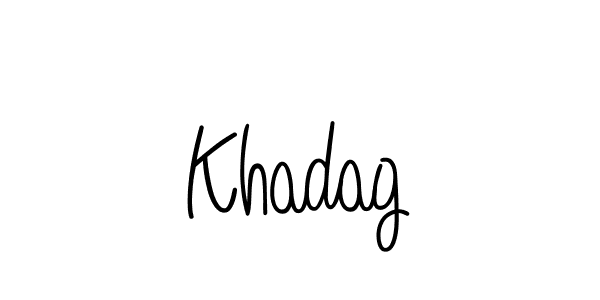 Design your own signature with our free online signature maker. With this signature software, you can create a handwritten (Angelique-Rose-font-FFP) signature for name Khadag. Khadag signature style 5 images and pictures png
