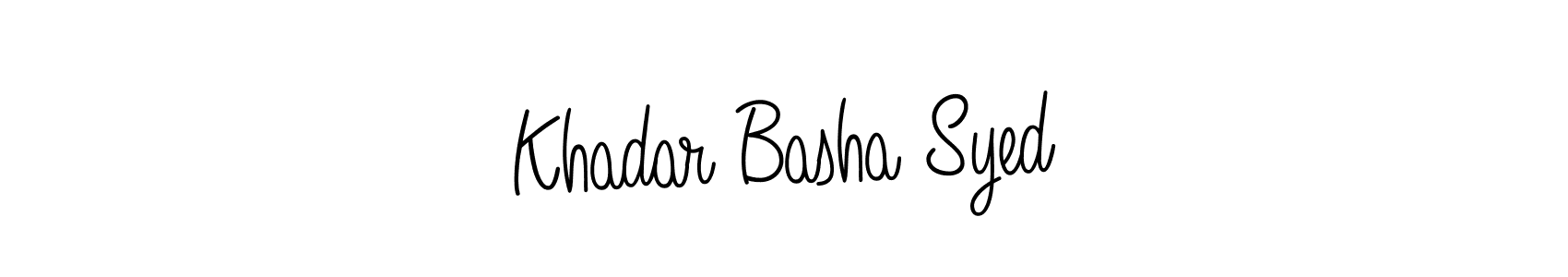 How to make Khadar Basha Syed name signature. Use Angelique-Rose-font-FFP style for creating short signs online. This is the latest handwritten sign. Khadar Basha Syed signature style 5 images and pictures png