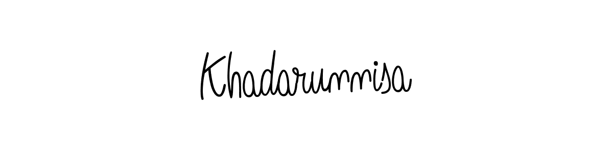 Khadarunnisa stylish signature style. Best Handwritten Sign (Angelique-Rose-font-FFP) for my name. Handwritten Signature Collection Ideas for my name Khadarunnisa. Khadarunnisa signature style 5 images and pictures png
