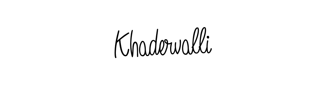 Make a beautiful signature design for name Khadervalli. With this signature (Angelique-Rose-font-FFP) style, you can create a handwritten signature for free. Khadervalli signature style 5 images and pictures png