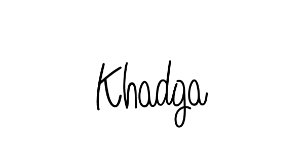 You should practise on your own different ways (Angelique-Rose-font-FFP) to write your name (Khadga) in signature. don't let someone else do it for you. Khadga signature style 5 images and pictures png