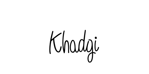 Khadgi stylish signature style. Best Handwritten Sign (Angelique-Rose-font-FFP) for my name. Handwritten Signature Collection Ideas for my name Khadgi. Khadgi signature style 5 images and pictures png