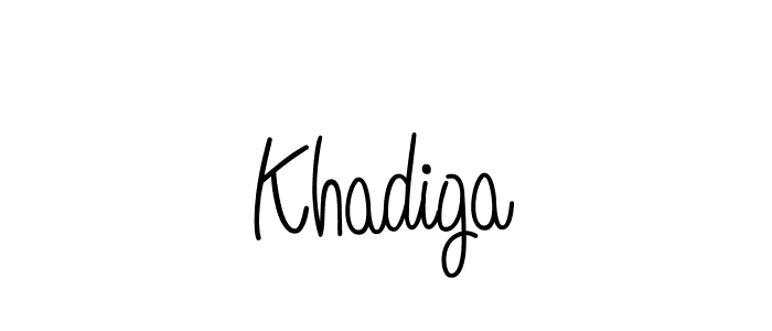 Design your own signature with our free online signature maker. With this signature software, you can create a handwritten (Angelique-Rose-font-FFP) signature for name Khadiga. Khadiga signature style 5 images and pictures png