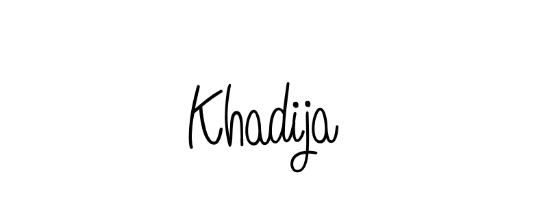 You should practise on your own different ways (Angelique-Rose-font-FFP) to write your name (Khadija ) in signature. don't let someone else do it for you. Khadija  signature style 5 images and pictures png