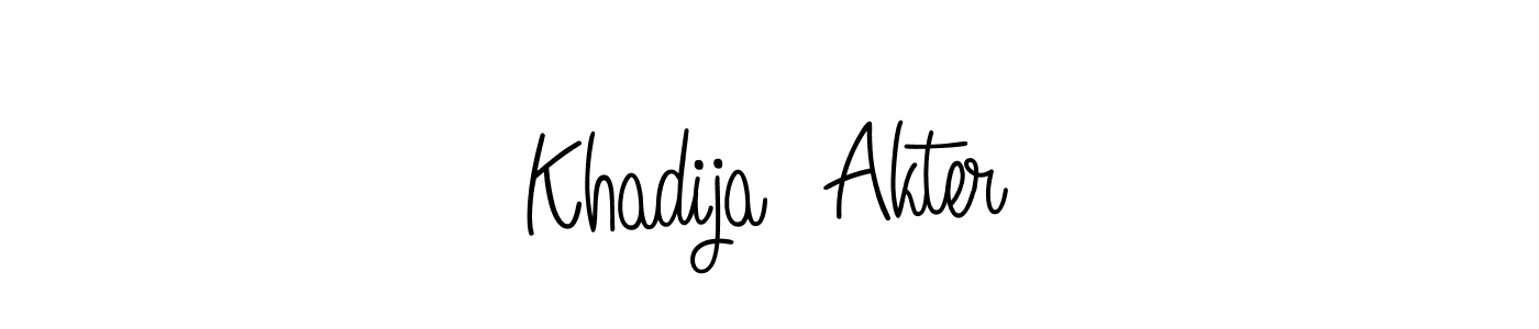 Design your own signature with our free online signature maker. With this signature software, you can create a handwritten (Angelique-Rose-font-FFP) signature for name Khadija  Akter. Khadija  Akter signature style 5 images and pictures png