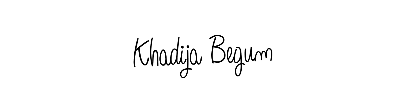 Use a signature maker to create a handwritten signature online. With this signature software, you can design (Angelique-Rose-font-FFP) your own signature for name Khadija Begum. Khadija Begum signature style 5 images and pictures png