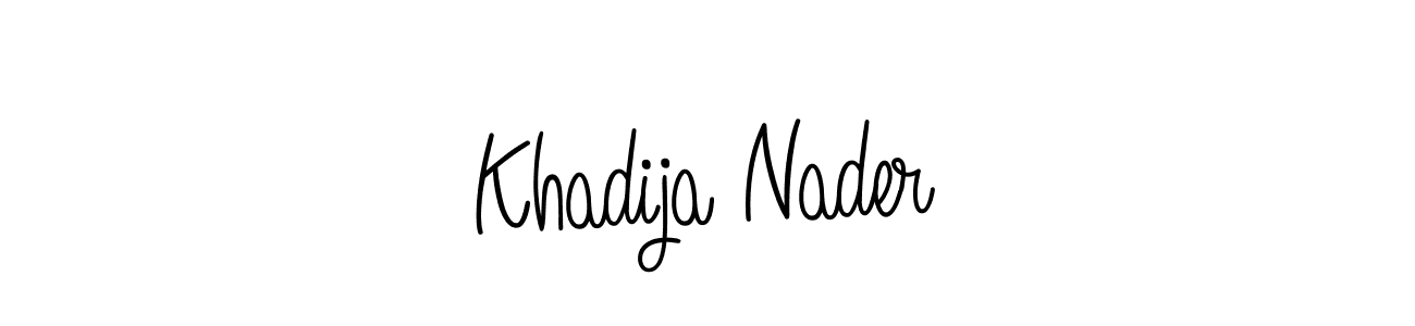 Khadija Nader stylish signature style. Best Handwritten Sign (Angelique-Rose-font-FFP) for my name. Handwritten Signature Collection Ideas for my name Khadija Nader. Khadija Nader signature style 5 images and pictures png