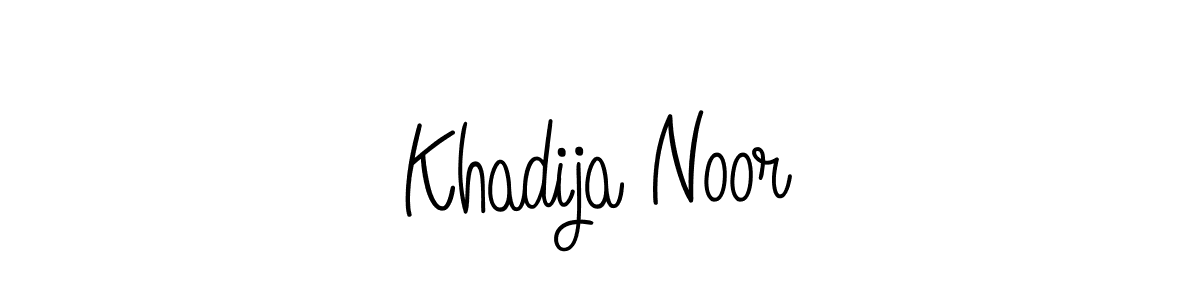 The best way (Angelique-Rose-font-FFP) to make a short signature is to pick only two or three words in your name. The name Khadija Noor include a total of six letters. For converting this name. Khadija Noor signature style 5 images and pictures png