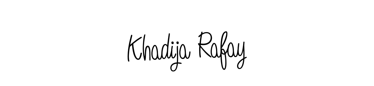 You should practise on your own different ways (Angelique-Rose-font-FFP) to write your name (Khadija Rafay) in signature. don't let someone else do it for you. Khadija Rafay signature style 5 images and pictures png
