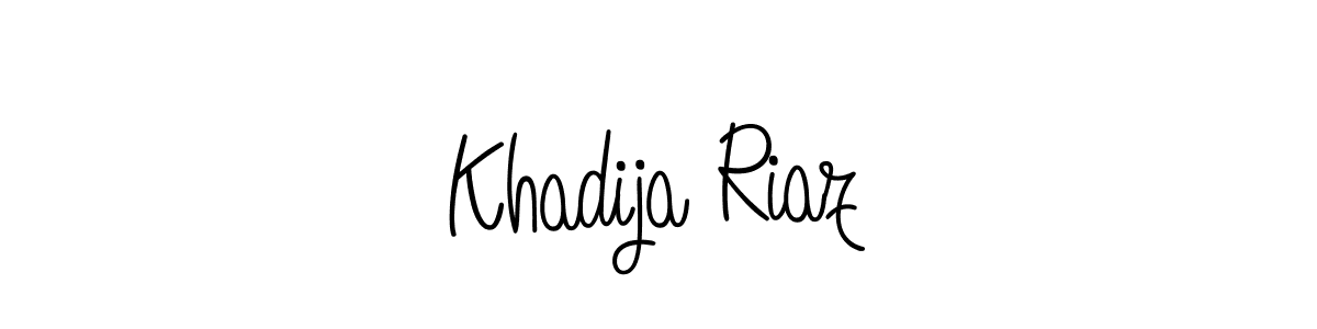 Design your own signature with our free online signature maker. With this signature software, you can create a handwritten (Angelique-Rose-font-FFP) signature for name Khadija Riaz. Khadija Riaz signature style 5 images and pictures png