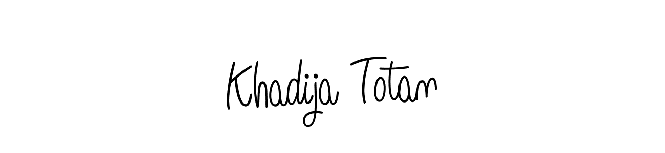 How to make Khadija Totan signature? Angelique-Rose-font-FFP is a professional autograph style. Create handwritten signature for Khadija Totan name. Khadija Totan signature style 5 images and pictures png