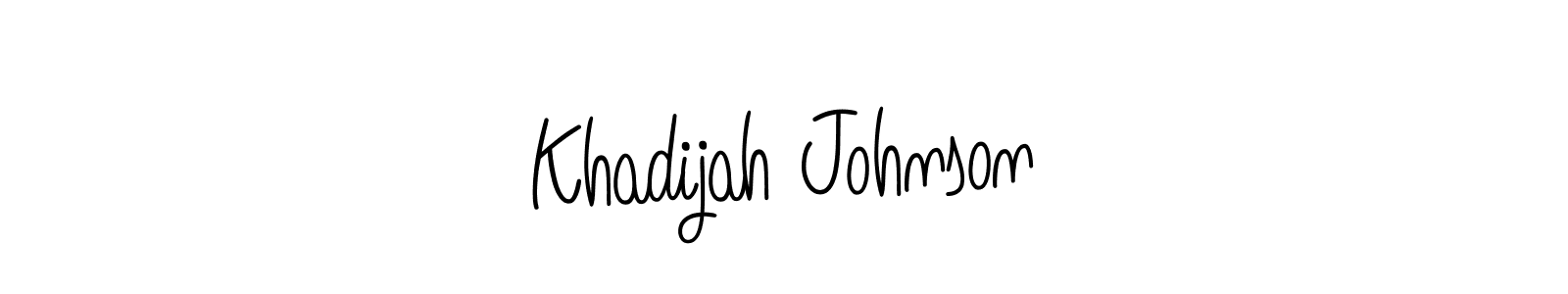 Make a short Khadijah Johnson signature style. Manage your documents anywhere anytime using Angelique-Rose-font-FFP. Create and add eSignatures, submit forms, share and send files easily. Khadijah Johnson signature style 5 images and pictures png