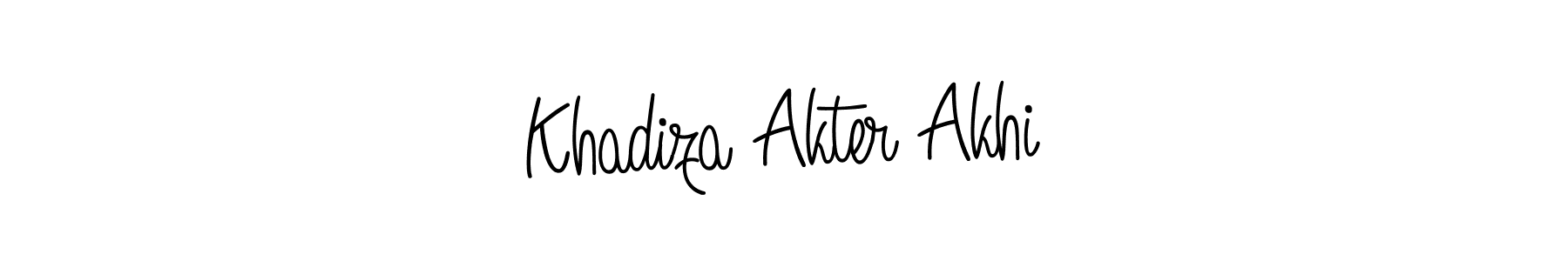 Design your own signature with our free online signature maker. With this signature software, you can create a handwritten (Angelique-Rose-font-FFP) signature for name Khadiza Akter Akhi. Khadiza Akter Akhi signature style 5 images and pictures png