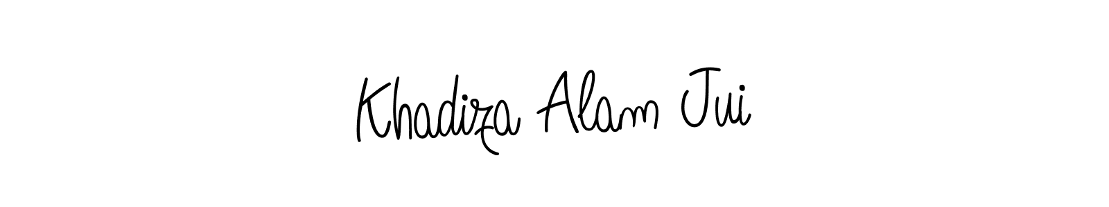 How to make Khadiza Alam Jui signature? Angelique-Rose-font-FFP is a professional autograph style. Create handwritten signature for Khadiza Alam Jui name. Khadiza Alam Jui signature style 5 images and pictures png