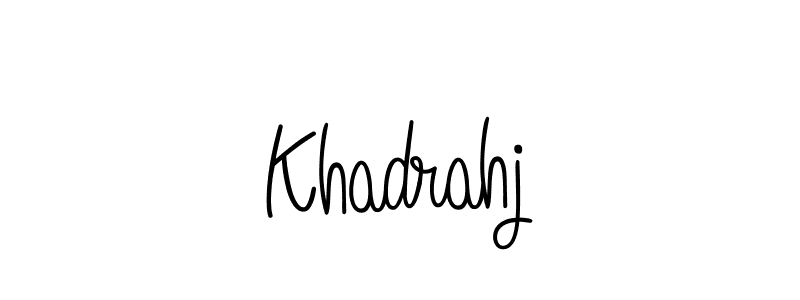 Khadrahj stylish signature style. Best Handwritten Sign (Angelique-Rose-font-FFP) for my name. Handwritten Signature Collection Ideas for my name Khadrahj. Khadrahj signature style 5 images and pictures png