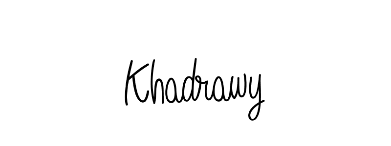 How to make Khadrawy name signature. Use Angelique-Rose-font-FFP style for creating short signs online. This is the latest handwritten sign. Khadrawy signature style 5 images and pictures png