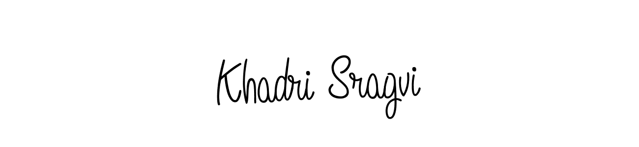 The best way (Angelique-Rose-font-FFP) to make a short signature is to pick only two or three words in your name. The name Khadri Sragvi include a total of six letters. For converting this name. Khadri Sragvi signature style 5 images and pictures png